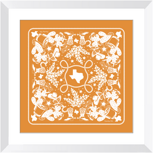 Texas Sun Framed Print Bandana Art - Indian Paintbrush