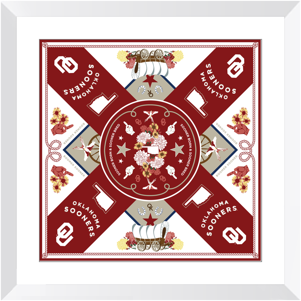 Oklahoma Sooners Framed Print Scarf Art