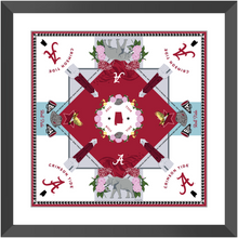 Load image into Gallery viewer, Alabama Crimson Tide Framed Print Scarf Art
