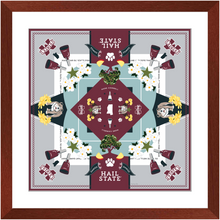 Load image into Gallery viewer, Mississippi State Bulldogs Framed Print Scarf Art
