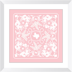 Texas Sun Framed Print Bandana Art - Pink Lady