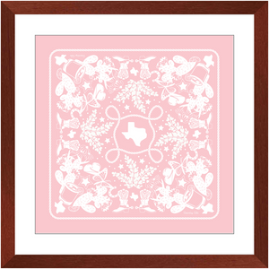 Texas Sun Framed Print Bandana Art - Pink Lady