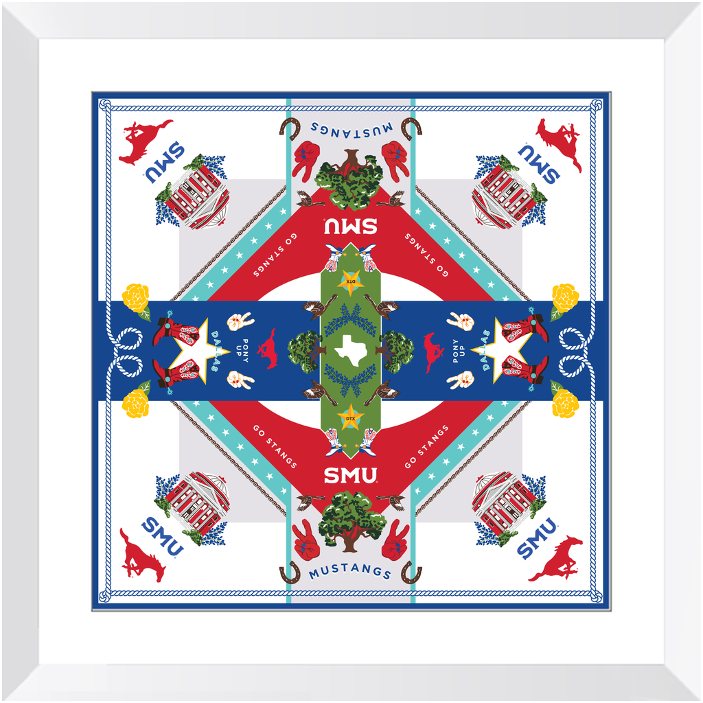 SMU Mustangs Framed Print Art