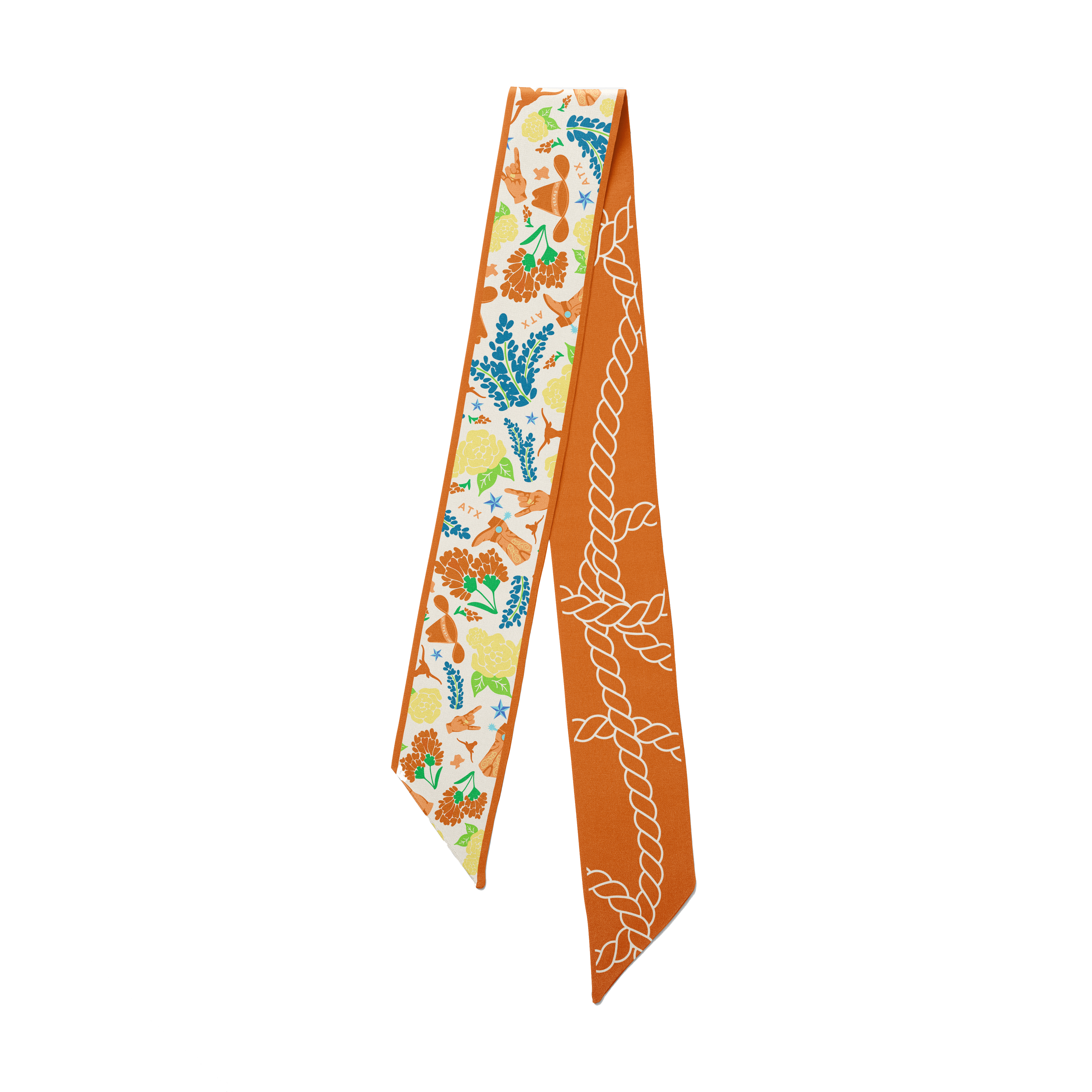 人気★【TATIANA】Twilly Silk Scarf スカーフ TATIANA】Lettering Stripe Twilly Silk Scarf シルク100